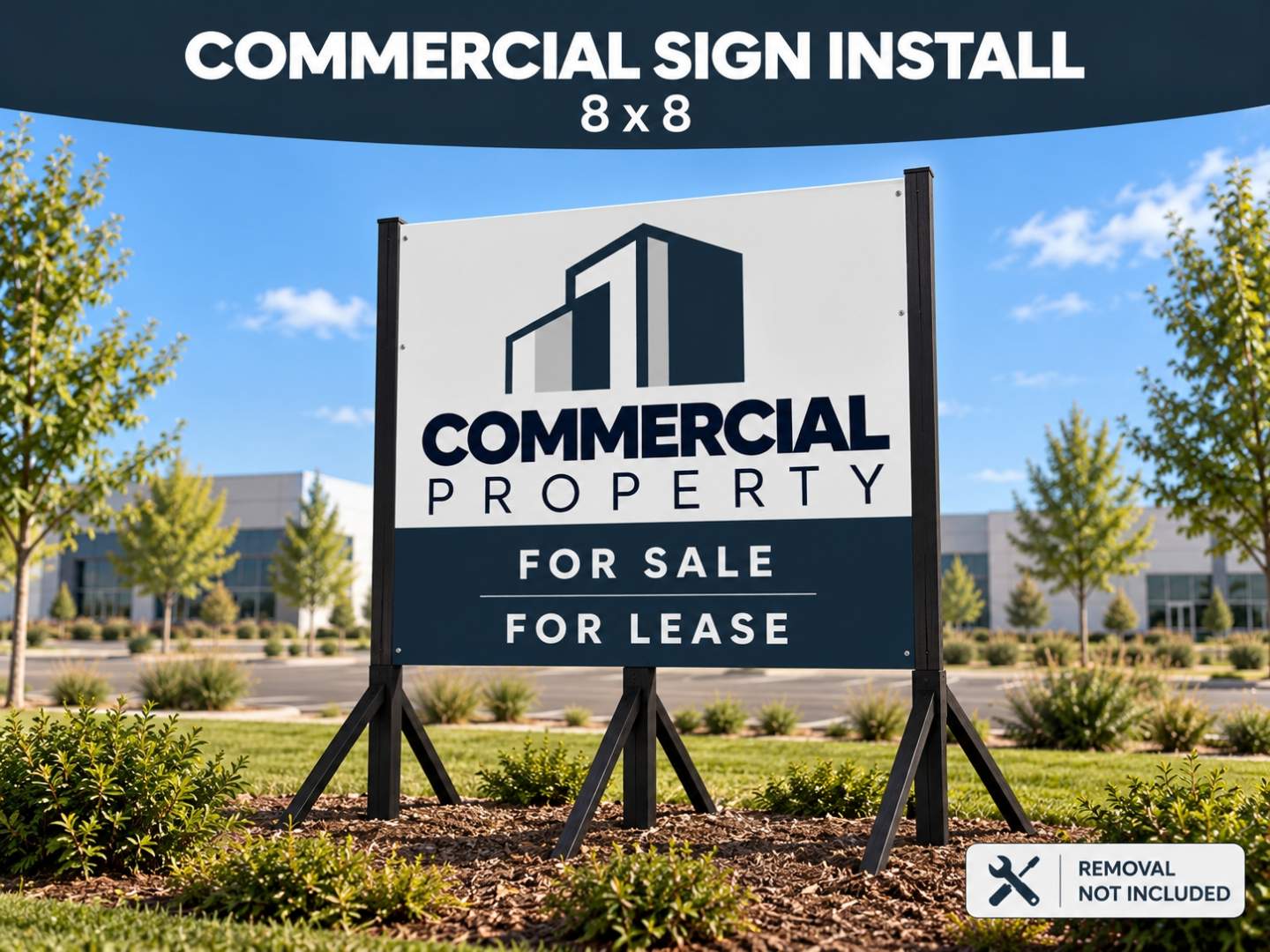 Commercial Sign Install – Up to 8’ × 8’